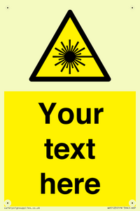 Custom Laser Hazard Sign